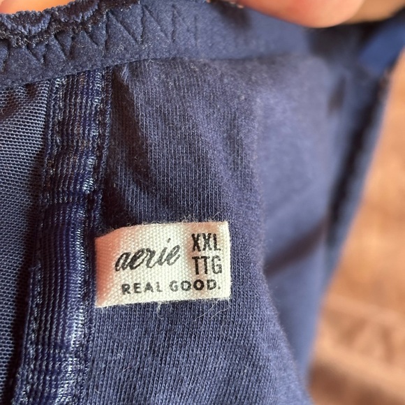 Aerie Show Off Beachside Lace Padded Bra Top Women Size XXL Navy Blue NWOT - Picture 4 of 5